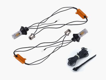 DRL LED Turn Indicator Bulbs Upgrade Conversion KIT PY21W BAU15s WHITE/YELLOW